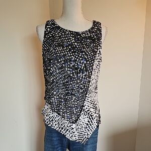 WHBM Stylish Black and White Women's Top